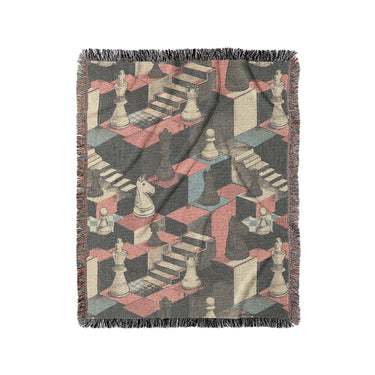 Harmon Surreal Check Blue & Pink in Medium (50" x 60") Size