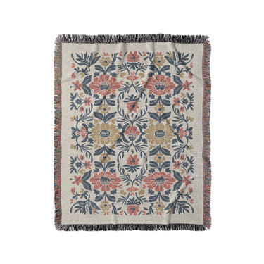 Corriana Navy & Red in Medium (50" x 60") Size