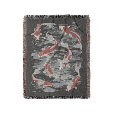 Koi Pond Charcoal in Medium (50" x 60") Size