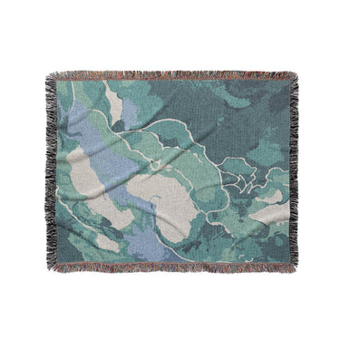 Zephyr Watercolor Emerald in Medium (50" x 60") Size