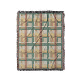Madras Plaid Taupe Green in Medium (50" x 60") Size