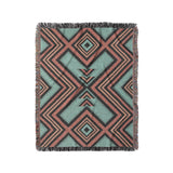 Pancho Turquoise & Vermillion in Medium (50" x 60") Size
