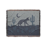 Desert Coyote Midnight & Dusty Blue in Medium (50" x 60") Size