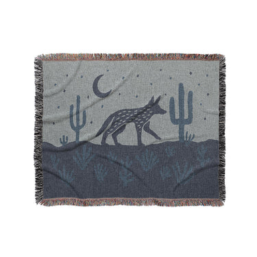 Desert Coyote Midnight & Dusty Blue in Medium (50" x 60") Size