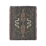 Ophidian Snakes Green & Orange in Medium (50" x 60") Size