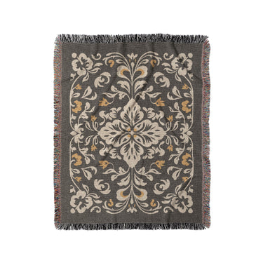 Annette Vintage Black & Yellow in Medium (50" x 60") Size