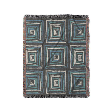 Diego Black & Blue in Medium (50" x 60") Size