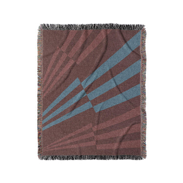 Prisma Maroon & Sky in Medium (50" x 60") Size