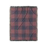 Buffalo Plaid Maroon & Navy in Medium (50" x 60") Size