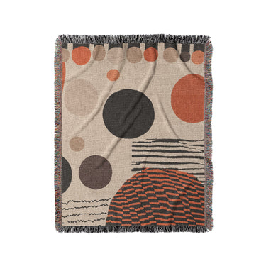 Charl Orange & Taupe in Medium (50" x 60") Size