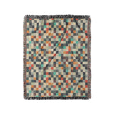 Pixel Mosaic Multicolor Earthtone in Medium (50" x 60") Size