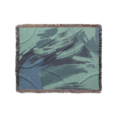 Tethys Navy & Seafoam in Medium (50" x 60") Size
