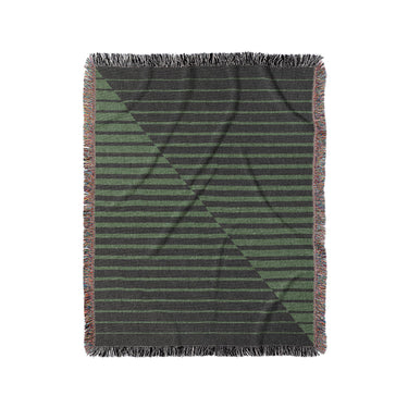 Euclid Black & Green in Medium (50" x 60") Size