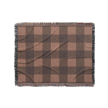 Buffalo Plaid Dark Cedar Brown in Medium (50" x 60") Size
