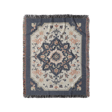 Louanne Navy & Orange in Medium (50" x 60") Size