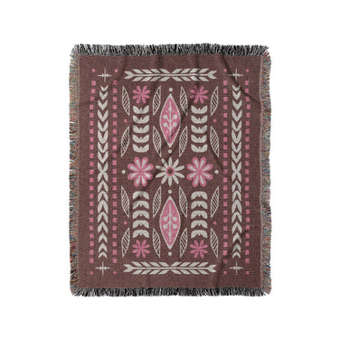 Topanga Burgundy & Pink in Medium (50" x 60") Size