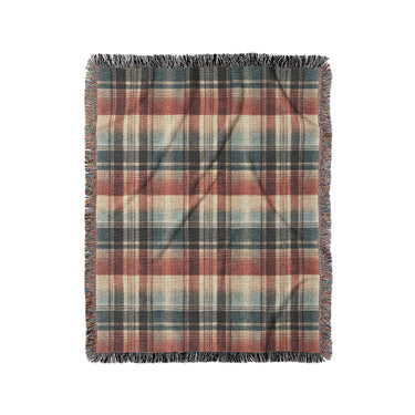 Monaghan Plaid Blue & Red in Medium (50" x 60") Size