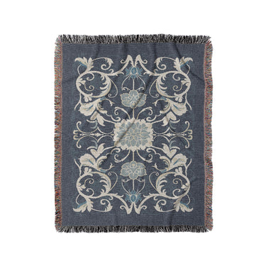 Belinda Navy & Ivory in Medium (50" x 60") Size
