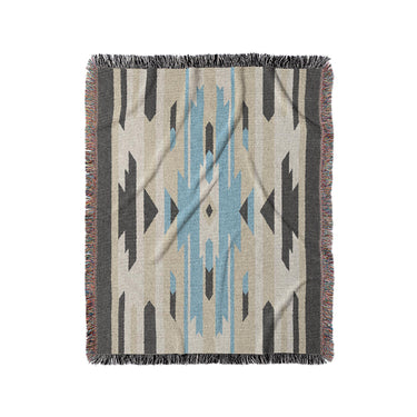Jessa Blue & Ivory in Medium (50" x 60") Size