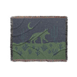 Desert Coyote Midnight Blue & Sage Green in Medium (50" x 60") Size