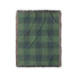 Buffalo Plaid Green Navy in Medium (50" x 60") Size