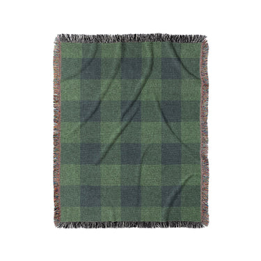 Buffalo Plaid Green Navy in Medium (50" x 60") Size