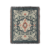 Eugina Seafoam & Navy in Medium (50" x 60") Size