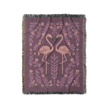Flamingo Friends Purple in Medium (50" x 60") Size