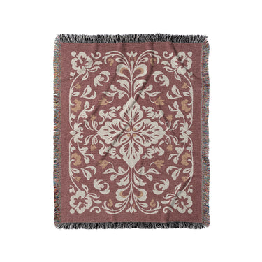 Annette Red & Ivory in Medium (50" x 60") Size