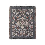 Annette Navy & Orange in Medium (50" x 60") Size