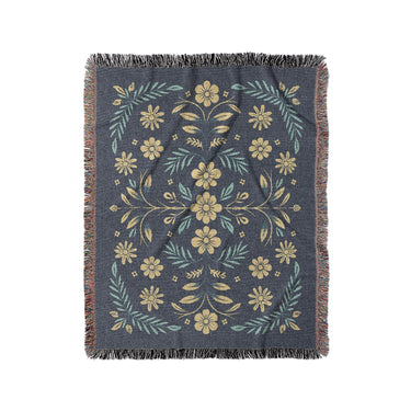 Isabella Navy & Gold in Medium (50" x 60") Size