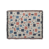 Geometric Confetti Blue & Red in Medium (50" x 60") Size