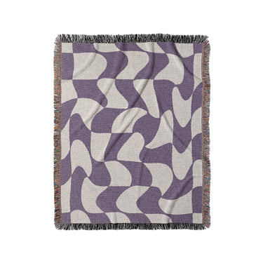 Twyla Checkered Periwinkle in Medium (50" x 60") Size