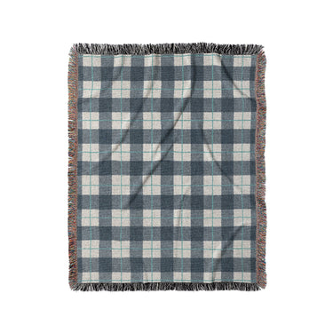 Wallace Plaid Blue & Teal in Medium (50" x 60") Size