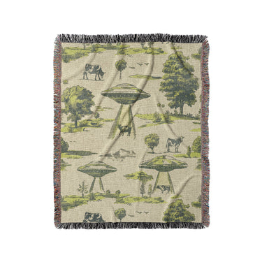 UFO Cow Abduction Toile in Medium (50" x 60") Size