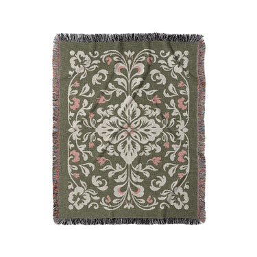 Annette Green & Coral in Medium (50" x 60") Size