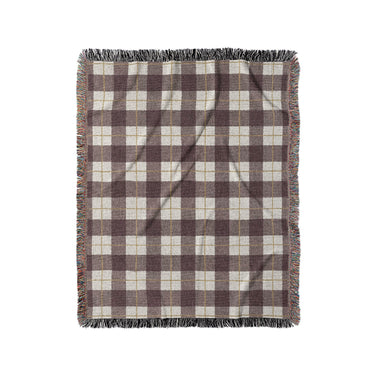 Wallace Plaid Maroon & Gold in Medium (50" x 60") Size