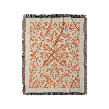Floranna Ivory & Orange in Medium (50" x 60") Size