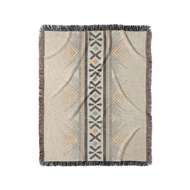 Loxcie Ivory & Blue in Medium (50" x 60") Size