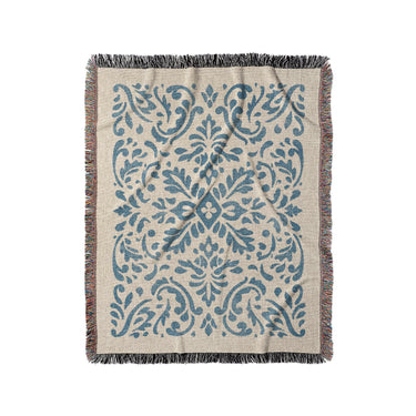 Floranna Ivory & Blue in Medium (50" x 60") Size