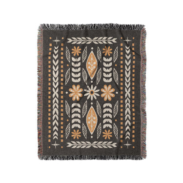 Topanga Black & Yellow in Medium (50" x 60") Size