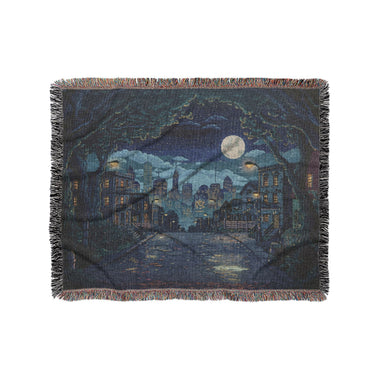 8 Bit Uptown Twilight Skyline in Medium (50" x 60") Size