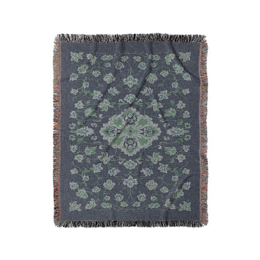 Fenwick Navy & Green in Medium (50" x 60") Size