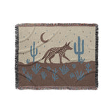 Desert Coyote Dark Red Clay & Dusty Blue in Medium (50" x 60") Size