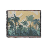 Sunset Palms Green & Orange in Medium (50" x 60") Size