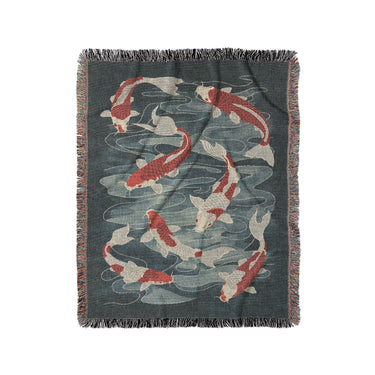 Koi Pond Blue in Medium (50" x 60") Size