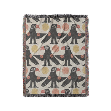 Tribal Birds Ivory in Medium (50" x 60") Size