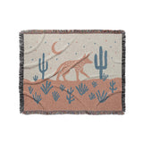 Desert Coyote Denim Blue & Terracotta in Medium (50" x 60") Size
