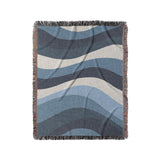 Sinuous Navy Monochrome in Medium (50" x 60") Size