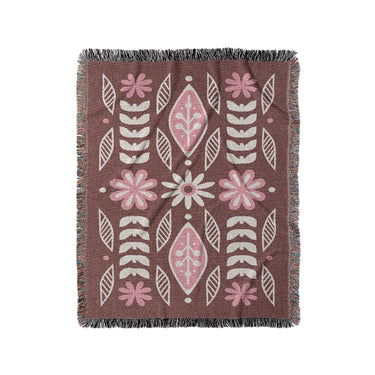 Topanga Burgandy & Pink in Medium (50" x 60") Size
